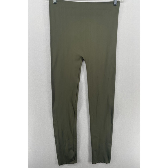 ORGANIC BY JOHN PATRICK Leggings M Seamless High Waist Stretch Nylon Green - Picture 1 of 14